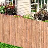 Montloxs Bambuszaun Gartenzaun Sichtschutzmatte für Garten, Balkon und Terrasse 125 x 400