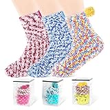 Weihnachtsgeschenke für Frauen, Kuschelsocken Damen Lustige Socken Flauschige Socken Geschenk Beste Freundin Witziges Geburtstagsgeschenk für Freundin Schwester Mama Größen 36-42, Blau, Rosa, Gelb