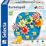 Selecta 62011 Kurbelspaß, Motorikspielzeug aus Holz, 20, 5