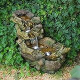 Ubbink Wasserspiel Aspen Brunnen Wasserfall MiniWasserfall Beleuchtung G