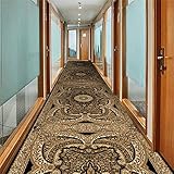 Dunkelbraun Griffige Teppiche leicht zu reinigen Fade Resistant waschbar Lange Tür Bodenmatten for Treppen/Küche/Hotel Mehrere Größen Größe: 120x700cm Hall Rugs (Size : 100x600cm)