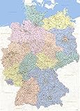 Landkarten Giant XXL Poster - Deutschlandkarte - Bildungsposter 1:640.000 - Größe 100x140 cm Germany Map German V