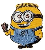 alles-meine.de GmbH Aufnäher / Bügelbild -  Minion - Jerry  - 6,5 cm * 6,8 cm - Applikation - Minions / Ich einfach unverbesserlich - gestickter Flicken - Despicable Me - Jung