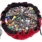 SIQUK Würfelbeutel mit Fächern, Würfelbeutel Groß Kapazität Würfelbeutel für Würfelhorter Dice Bag Samt Würfel-Beutel für Brettspiel DND