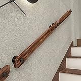 Handlauf Vintage-Wand-Holz-Handläufe, Rutschfestes Geländer Für Innen- Und Außentreppen, Haltegriff Mit 5 cm Durchmesser, (Size : 30cm)