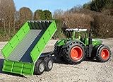 WIM-Modellbau RC Traktor FENDT 1050 + Kipp-Anhänger in XL Länge 70cm Ferng