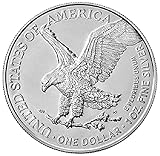 DEUTSCHER MÜNZEXPRESS USA Silber Eagle 2021 | Silbermünze | 1.Ausgabe mit neuem Motiv | Feinsilber | Sammlermü