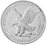 DEUTSCHER MÜNZEXPRESS USA Silber Eagle 2021 | Silbermünze | 1.Ausgabe mit neuem Motiv | Feinsilber | Sammlermü