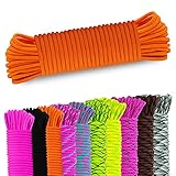 NEU AMZoutdoor® Paracord 550 Schnur | Paracord Schnur | 7 Kernstränge | Outdoor Ausrüstung | Outdoor Camping | Paracord Schnüre für Hundehalsband | Hundeleine Paracord (5 Meter, Neon Orange)