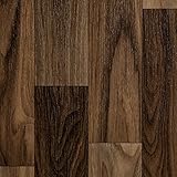 BODENMEISTER BM70568 Vinylboden PVC Bodenbelag Meterware 200, 300, 400 cm breit, Holzoptik Schiffsboden Nussb