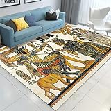 Kunsen kleine teppiche Bedruckter einfacher Kinderteppich Mädchen Schlafzimmer Junge Muster anpassbarer Bereich kinderzimmerteppich gelb 1ft 12''X2ft 11'' orientteppiche Günstiger Teppich60X90CM