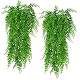 ASHINER Künstlich Hängepflanzen hängend für Zimmer Herbst Deko, Aesthetic Künstliche Pflanzen Hängend für Wand Wohnzimmer Schlafzimmer Balkon Garten Party Hochzeit Innen Außen, 2 Stück