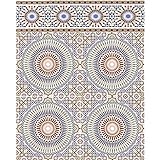 Casa Moro Marokkanische Wand-Fliesen Tanger 20x20 cm bunt mit Mosaik-Muster | Orientalische Wandfliesen für Küche Badezimmer Flur Küchenrückwand (1 Quadratmeter) | FL16011