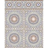 Casa Moro Marokkanische Wand-Fliesen Tanger 20x20 cm bunt mit Mosaik-Muster | Orientalische Wandfliesen für Küche Badezimmer Flur Küchenrückwand (1 Quadratmeter) | FL16011