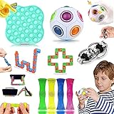 Fidget Toys, Anti Stress Spielzeug Fidget Toys Set, für Iindert Stress und Angst Zappeln, Baby Spielzeug Plopper für Kleine Geschenke für Kinder, Anti Stress Geschenk