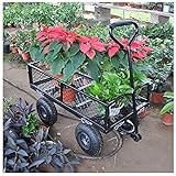 Bollerwagen Luftreifen Black Heavy Duty Garden Trolley Cart Heavy Duty Utility Garden Yard Cart Geeignet geeignet zum Aufstellen von schweren Gegenständen und H