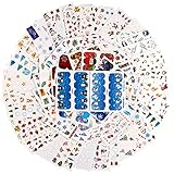 EBANKU 60 Blatt Nagel Sticker Abziehbilder, Christmas Nagelaufkleber Nail Art Sticker Nagel Wassertransfer Abziehbilder für DIY Nagel Kunst Dek