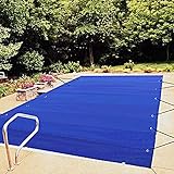 VEVOR Pool Abdeckplane Rechteckig 4 x 8 m Schwimmbadabdeckung Blau PVC-Material Poolabdeckung wasserdicht Poolüberdachung Winterabdeckplane Rechteck Poolplane Schmutzabweisende Abdeckplane fü