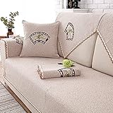 CHNSKIN Möbel-Schutz-Abdeckung Für Sofa Und Couch, Modern Wohnzimmer Couch Schild, Baumwolle Leinen Griffige Sofa Covers Handtuch, Couch-Abdeckung Für 2/3/4 Seater Ledercouch, Für Haustier H