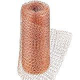 Hotop 5 Zoll Kupferdraht Gegen Schnecken mäuse Breite Kupfernetz für mäuse Nagetier Gestricktes Netz Pflanzen Schutz Gitter Kupfer Feindraht Netzrolle für Haus Mäuseloch Füller(10 Feet Länge)