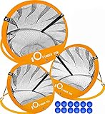 FINGER TEN Golf Übungsnetz Driving Chipping Netz Quad Indoor Outdoor Garten Mit 6 Golf Übungsbälle Accuracy Swing Pop Up Hitting golfnetz Tragbares Set Für Damen Herren Kinder (Orange)