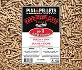 PINI Hartholz Pellets №1 BBQ Klassik 15 Kg Grillpellets zum Grillen Räuchern Smok