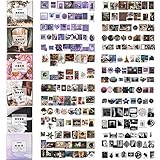 DTMEFJ 480 Stück Bogen mit niedlichen Washi-Aufklebern, Kawaii-Muster, Scrapbooking-Papier-Sticker, Etikett, DIY-Tagebuch, Deko-M