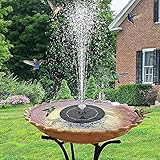 Solar Springbrunnen, Solarbrunnen Solarpanel, Bunte LED-Lichter Solarteichpumpe, Gartenwasserpumpe, Solarschwimmbrunnenpumpe mit 6 Effekten, für Teich, Pool, Fischteich, Vogelbad, Garten (3.5W)