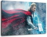 thor the dark world Format 80x60 cm Bild auf Leinwand, XXL riesige Bilder fertig gerahmt mit Keilrahmen, Kunstdruck auf Wandbild mit R