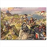 Zeo Qi Lin Zou Klassische Puzzle Siedler Geschichte Sammlung 52x38cm Holz 1000 Stück Familienspiel Enhanced Thinking Logic Geburtstagsgeschenk