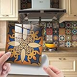 24 STÜCKE Fliesenaufkleber Peel and Stick Backs plash Selbstklebende Aufkleber Vinyl Home Decors DIY Splashback Dekoration Fliesenfarbe Stick auf F