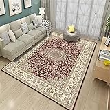 Teppich Waschmaschine Roter Teppich, Anti-Milbe ist leicht zu reinigen, antibakterielle verschleißfeste Teppiche kinderzimmerteppich mädchen zu säubern-rot_50x80