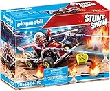 PLAYMOBIL Stuntshow 70554 Feuerwehrkart, Für Kinder von 4 - 10 J