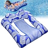 Bkpaweero luftmatratze Pool Hängematte mit Mesh,Wasserhängematte , Aufblasbares Schwimmbett,luftmatratze Wasser Bett Floating Lounge Stuhl für Erw