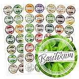 Chroma Products 60 Foto - Gewürzetiketten/Gewürzaufkleber 25mm - für Regale, Gläser oder Dosen - beschriftet, selbstklebend, 4, Ø 25