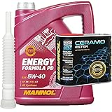 5l, MANNOL Energy Formula PD SAE 5W-40 Öl 229.51 505.01 + Ceramo Ester Additiv 300