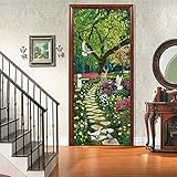 Tiere Aufkleber Für Die Tür Vinyl Tapete Selbstklebende Tür Poster Wohnzimmer Schlafzimmer Eingangstür Renovierung Wohnkultur A23 86x200