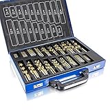 BITUXX® Bohrer Set 230 Teiliges TITAN TiN HSS Metallbohrer Spiralbohrer Holzbohrer Feinbohrer Set 1-10