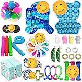 Rpporm Sensory Fidget Toys Set, Simple Fidget Toy Fidget Pack, Pop Pop Fidget Toy Push Pop Bubble Fidget Sensory Toy, Fidget Box mit Stress Balls Spielzeug für Kinder oder Erwachsene Geschenk