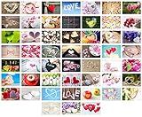 Edition Seidel Set 52 Premium Postkarten zur Hochzeit - Hochzeitsspiel: eine Postkarte jede Woche - Hochzeitsgeschenk - Liebe + Herzen – Dekoidee – Valentinstag - Gästebuch - Geburtstag - Dank