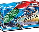 PLAYMOBIL City Action 70569 Polizei-Hubschrauber: Fallschirm-Verfolgung, Für Kinder von 4 - 10 J