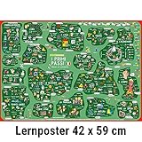 mindmemo Lernposter - I primi passi - Italienisch für Einsteiger - Vokabeln lernen mit Bildern - geniale Lernhilfe - DinA2 PremiumEdition: genial-einfache Lernhilfe - DinA2 PremiumE