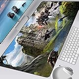 Mauspads Horizon Zero Dawn Gaming Mauspad mit strapazierfähigen vernähten Kanten rutschfeste Tastaturmatte für Gamer PC Laptop Schreibtisch 600x300x3