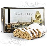 750 g handgemachter 'Original Dresdner Christstollen®' im Geschenkkarton Motiv 'Canaletto Dresden'