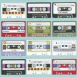 20 Servietten Music is in the Air - Kassettensammlung / Musik / Retro 33x33