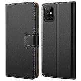HOOMIL Handyhülle für Samsung A51 Hülle, Galaxy A51 Hülle, Flip Case Leder Schutzhülle für Samsung Galaxy A51 Hülle - Schw