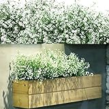 12 Bündel Künstlich Sträucher Büsche Künstlich Blumen Outdoor UV Beständig Pflanzen Blumen Dekorative Künstlich Sträucher Büsche für Blumen Arrangement, Tisch Kernstück Dekor (Weiß)