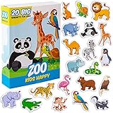 Magnete Kinder kühlschrank MAGDUM Glücklicher Zoo - 20 GROßE Kühlschrank Magnete - Magnete Kinder für magnettafel - Kühlschrankmagnete Kinder - Magnete für magnettafel Kinder - Magnete kühlschrank