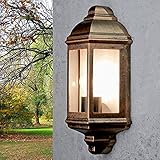 LIVORNO Wandlampe Vintage Landhaus in Kupfer Antik E27 IP44 elegante Wandleuchte Haus G