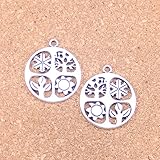 Anhänger 6pcs Charms Vier Jahreszeiten Frühling Sommer Herbst Winter 24mm Antik Silber Überzogene Anhänger DIY Handgemachte Tibetische Silber Schmuck